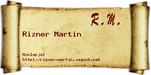 Rizner Martin névjegykártya