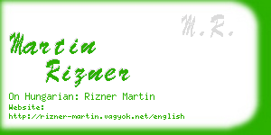 martin rizner business card